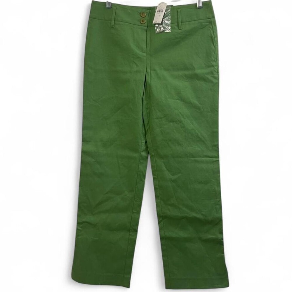 LOFT Women's Green Tailored-trousers